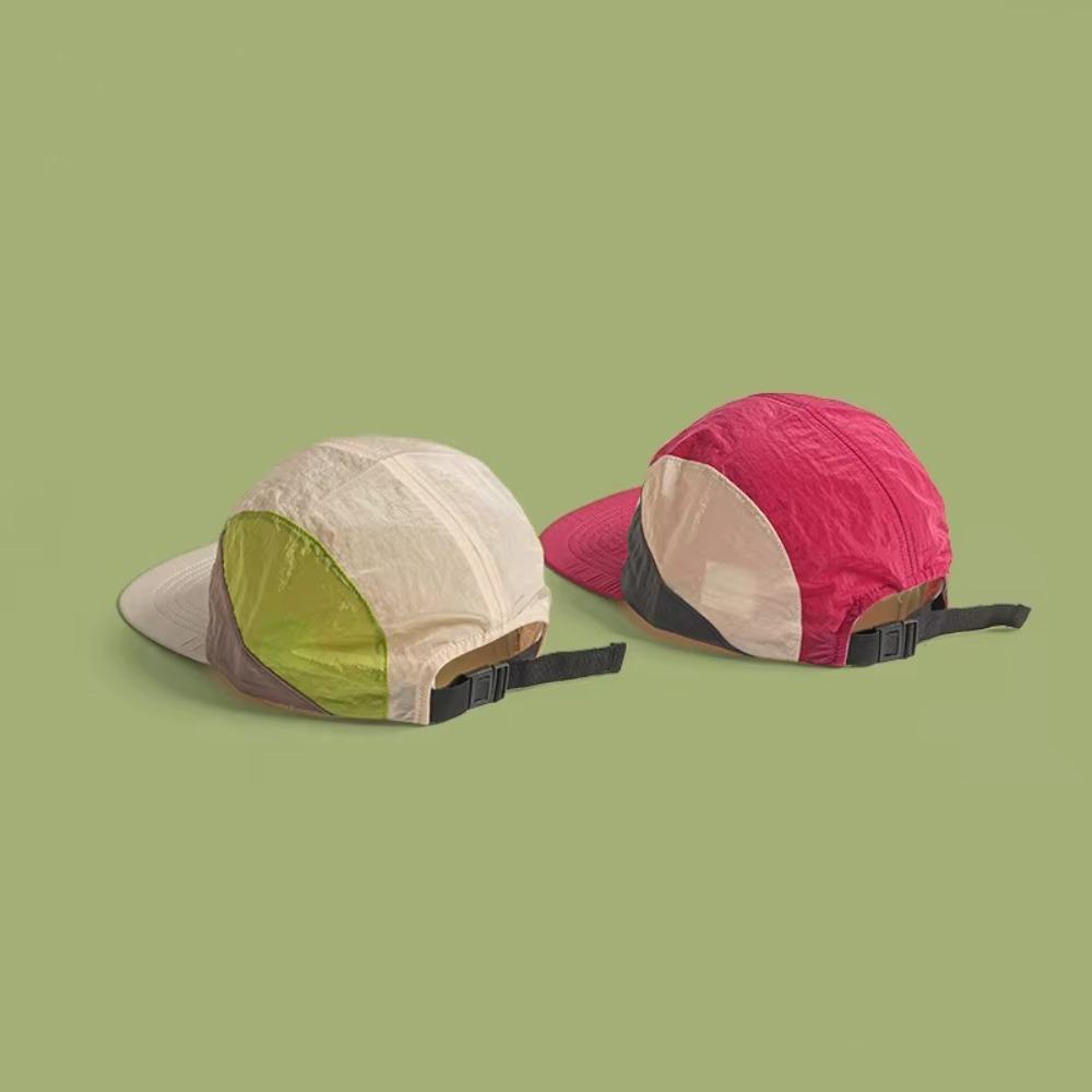 Fashion 5-Panel Camping Hats Quick-Drying Adjustable Flat Brim Baseball Cap Thin Japanese Style Sunshade Cap Unisex