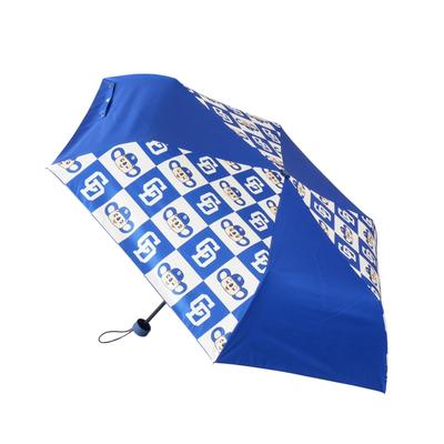 Chunichi Dragons 55cm Checkered Doara Folding Umbrella for Sun and UV and Ribs Rain, Protection, Wind-Resistant