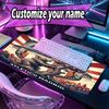 Custom Name Personalized Atletico Madrid Pattern Mousepad, Laptop PC Desk Mat, Decorative Desk Mat for Home Keyboard Pad Gift