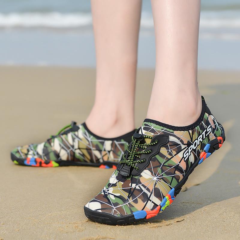 Herren Strandschuhe Schnelltrocknend Rutschfest Wasserschuhe Paar Outdoor Waten Atmen Strand Schwimmen Fünf-Zehen-Sneaker für Mann