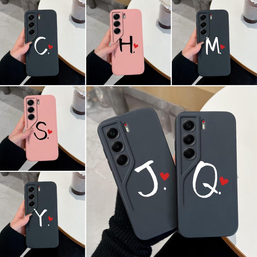 For Tecno Camon 40 30 30S 20 Pro Premier Pop 8 9 Phone Case Fashionable Creative Letter Pattern Soft Liquid Silicone Anti Slip Shell For Tecno Housing