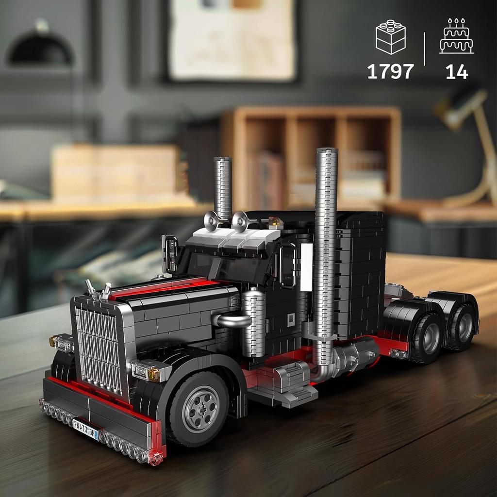 MOULD KING 10037 technische Auto Baustein Die Amerikanischen Lkw Modell Set Montage Auto Ziegel Spielzeug Kinder Weihnachten Geschenk