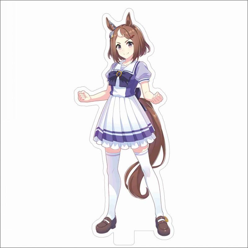 Japan Beautiful Derbil 15 Cm Cartoon Characters Acrylic Double-sided Stand Model Kawaii Cute Office Decoration Panel Permanent Recording Fans