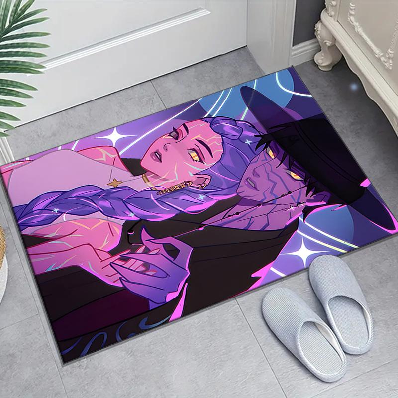 1pc KPop Demon Hunters18 Design Area Rug - Non-Slip, Soft & Cozy Floor Mat for Living Room, Bedroom, Office - Indoor/Outdoor Decorative Carpet