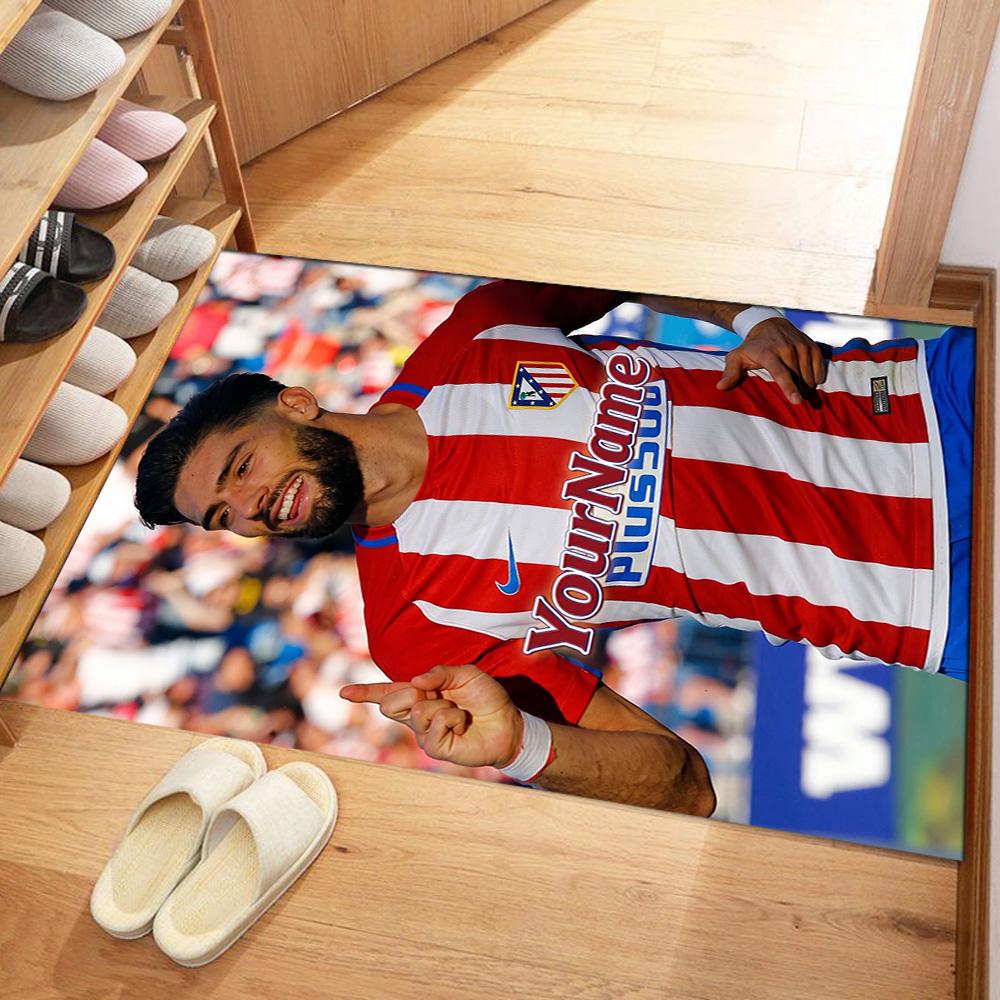 Atletico Madrid Customizable Name Floor Rug Office Rug Design for Bedrooms Outdoor Dormitory Decorate room Anti-slip Rug Decorate Offices
