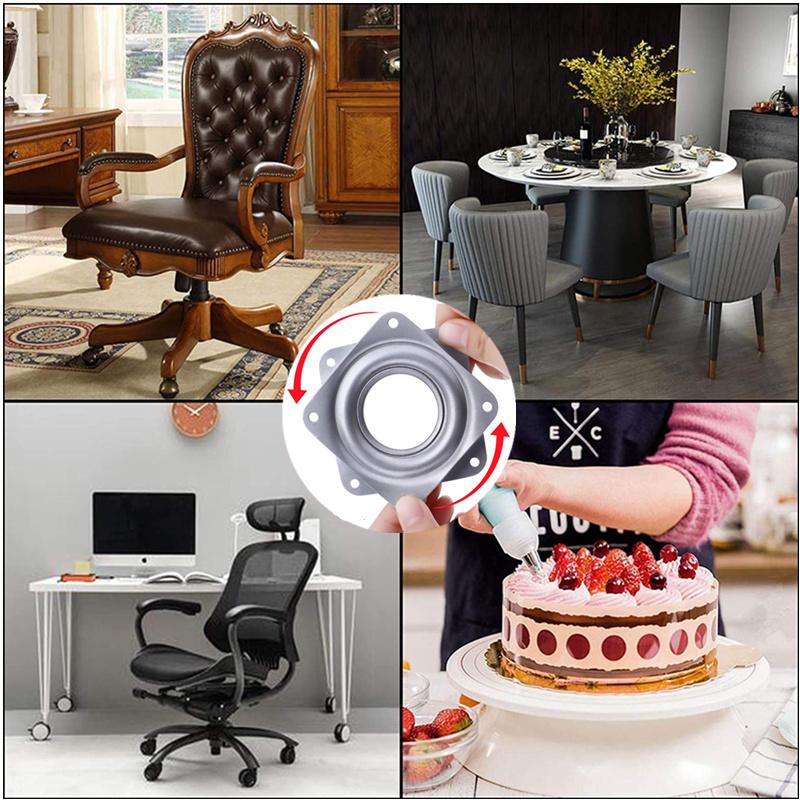 6 Inch Lazy Susan Turntable Steel Ball Bearings Stands Swivel Plate Rotating Tray for Furniture Chairs Display Cooking Tabletop