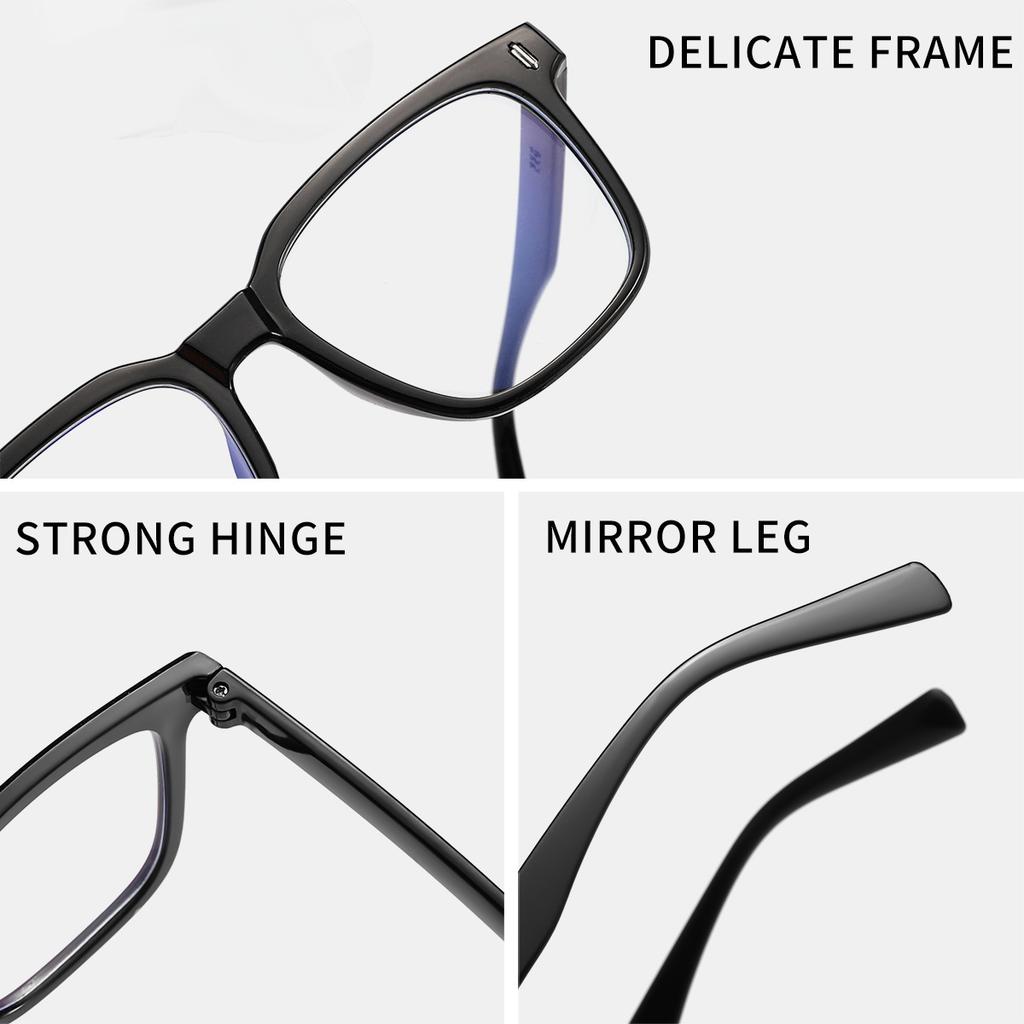 Transparent Square Computer Glasses Frame Women Men Anti Blue Light Rectangle Eyewear Blocking Optical Spectacle Eyeglasses