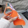 Flower Print Soft Phone Case For iPhone 16 15 14 Pro Max 16 Plus 12 13 Pro 11 Luxury Leather Texture TPU Shockproof Cover Fundas