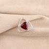 Red Garnet Gemstone Zircon Pendant 925 Fine Silver Handmade Jewelry Gift For Mom CZP-10- 13
