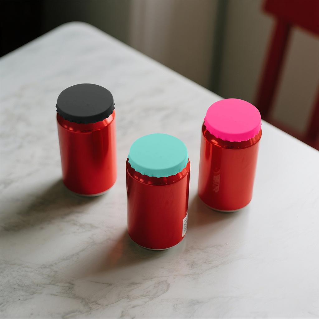 Silicone Can Lids, Reusable Can Lids,  Toppers And Protectors , Beer, Beverages, Juice, Cola, Fits Standard Cans