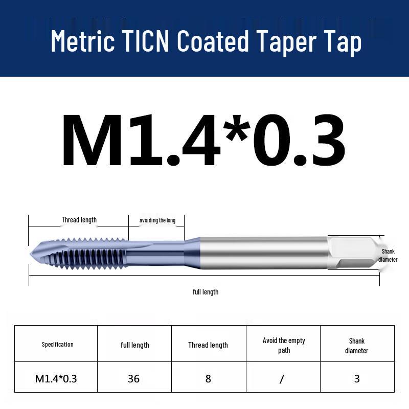 Jundingying TICN Spiral Point Tap M1.4x0.3