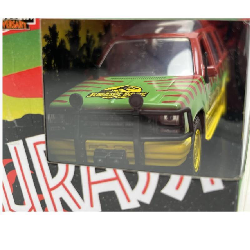 Ford Park Jurassic Explorer Diecast Car Model Toy With Door Opening Effect