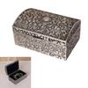 Antique Jewelry Storage Box Home Decoration Zinc Alloy Hardware Travel Friendly European Flower Carved Case