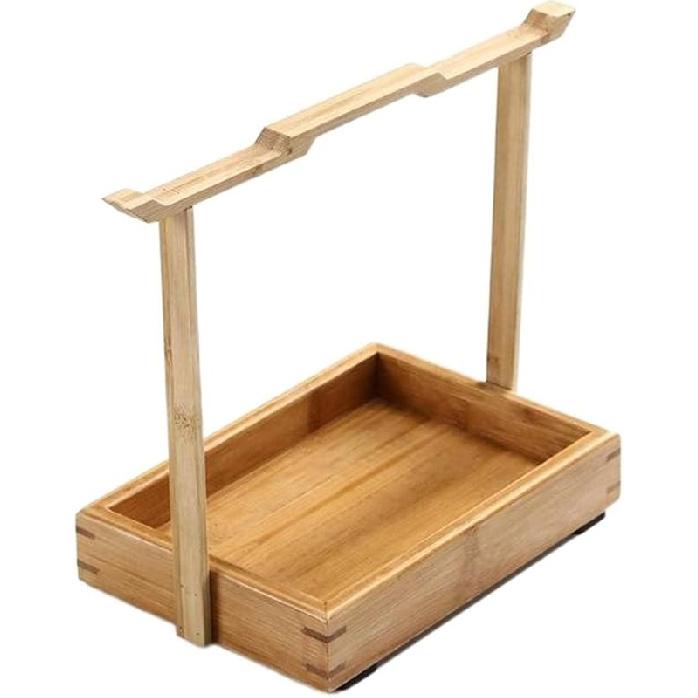 FARZI Portable Bamboo Cabas Gift Box Bamboo Portable Snack Basket Desktop Tea Box Dried Fruit Tray Storage Fruit Snack Basket