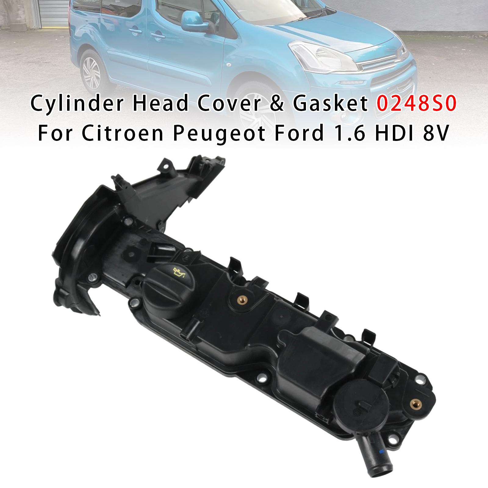 

Cylinder Head Cover & Gasket 0248S0 For Citroen Peugeot Ford 1.6 HDI 8V
