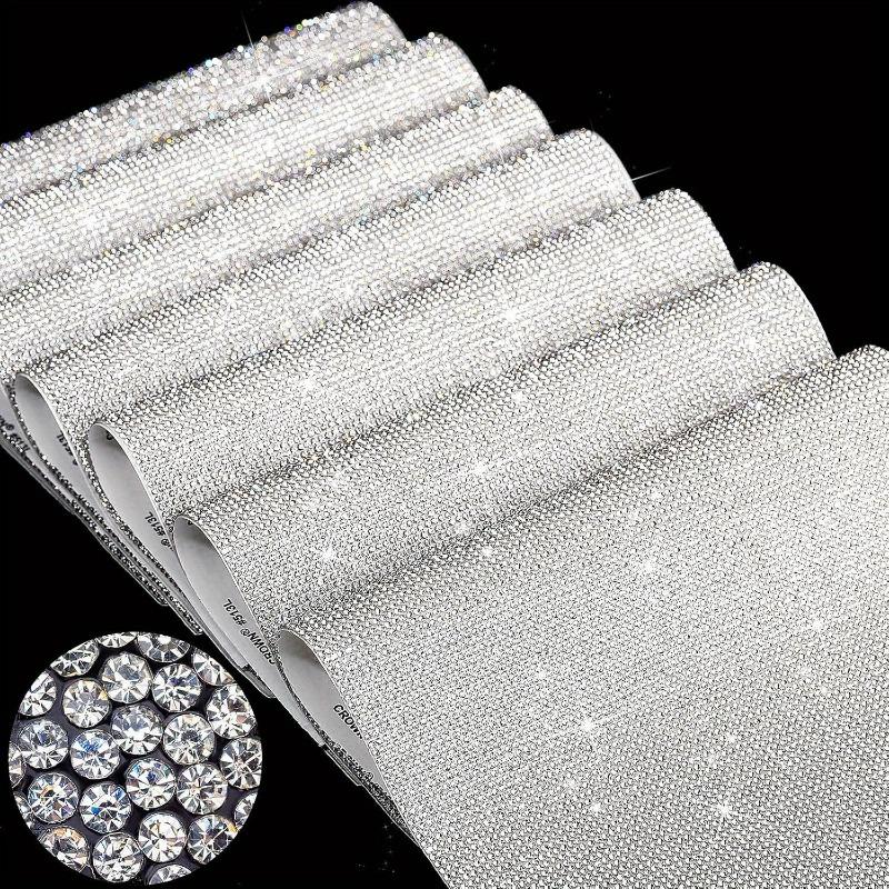 5 Hojas Brillantes Pegatinas de Diamantes de Pedrería de Cristal Autoadhesivas 2 mm Gemas Brillantes Manualidades DIY Decoración para Coche Teléfono Suministros de Costura