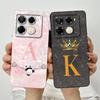 Phone Case For Infinix Note 40 4G X6853 Note 40 Pro Plus X6851B 40 Pro 4G X6850 5G X6851 Fashion Letters Matte Soft Cover Funda