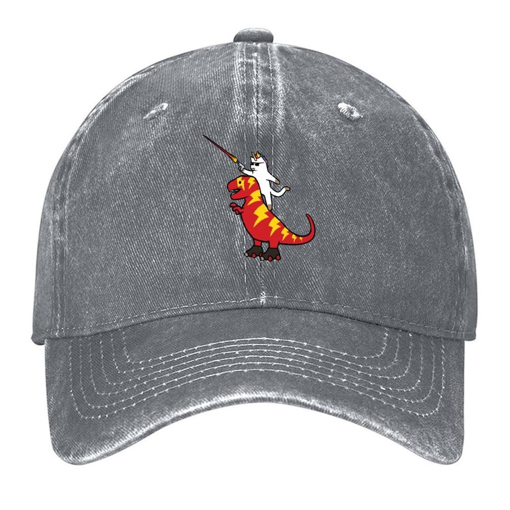 Unicorn Cat Riding Lightning TRex Baseball Cap New Hat Mountaineering Ball Cap Golf Hat Golf Men Womens