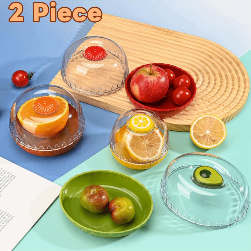 2 Piece With Lid Fruit Preservation Box Sealed Drop-resistant Vegetable Fruits Crisper Wear-resistant Reusable