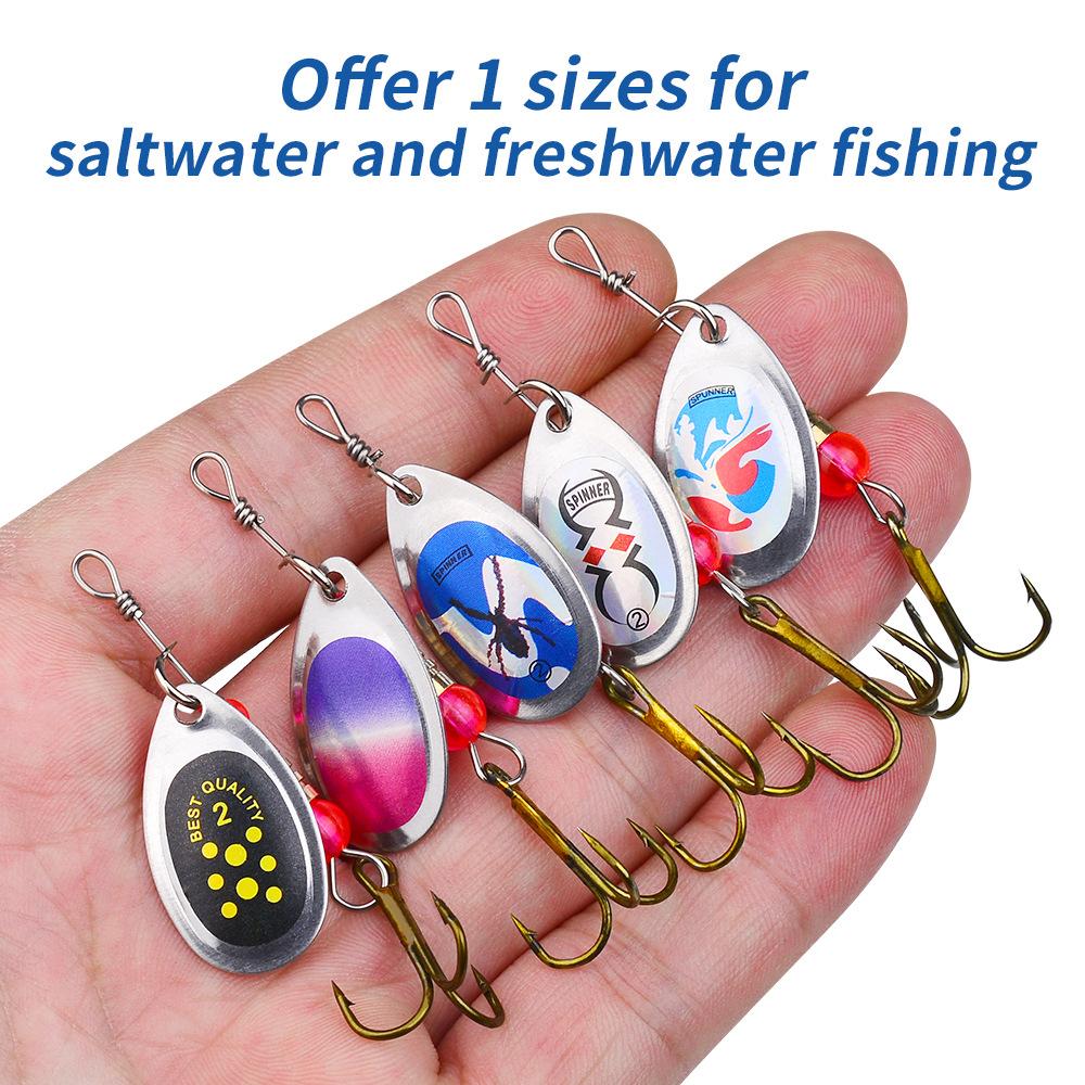 Rotating Glitter Lure Composite Glitter Set 3.5g Biomimetic False Bait Metal Glitter Set Fishing Gear Accessories