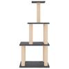 Cat Tree with Sisal Scratching Posts Dark Gray 111 Cm