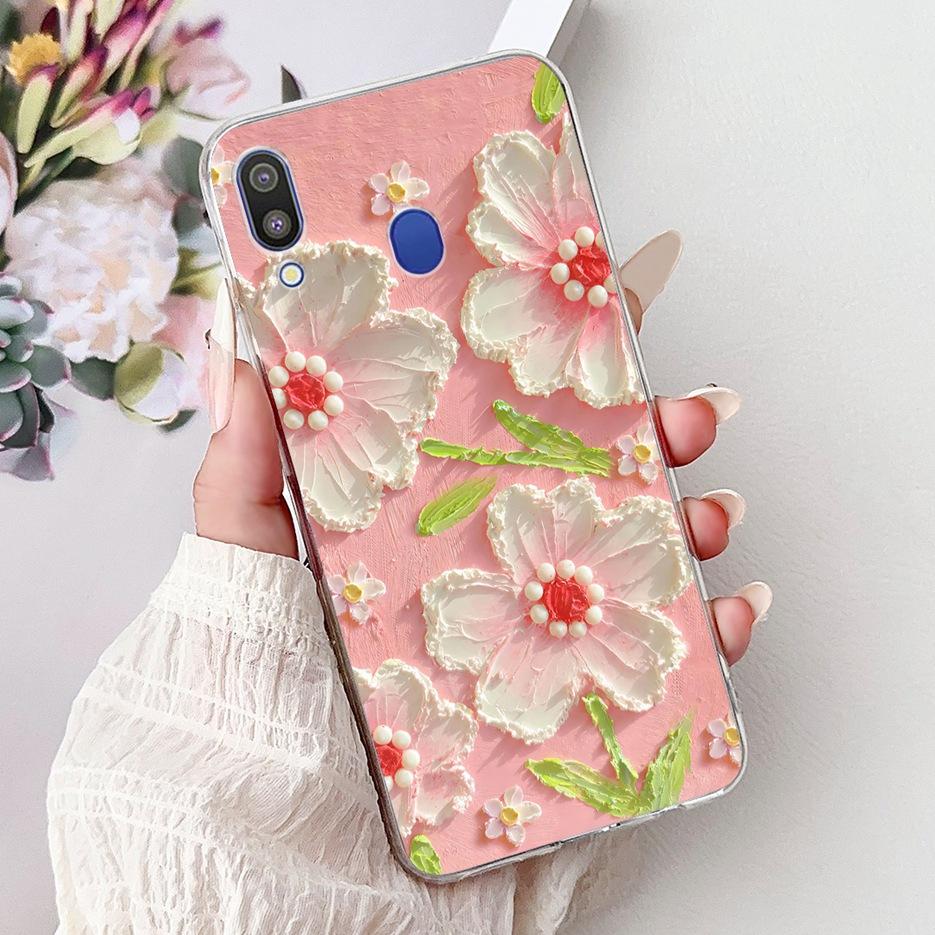 For Samsung Galaxy M10 M20 M30 Case New Fashion Painted Cover Clear Silicone Soft Slim Phone Case For Samsung M10 M20 M30 Fundas