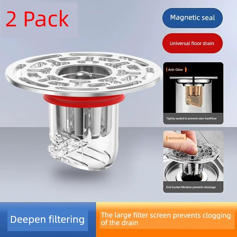 Toilet Floor Drain Deodorizing Filter Inner Core Neutral Toilet Insect-Proof Sewer Pipe Anti-Odor Handy Gadget Sealed Closed Cover