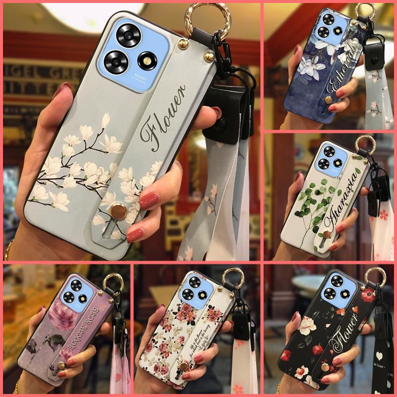 Fashion Design Soft case Phone Case For ZTE Blade A73 4G/V50 Smart Silicone Lanyard Shockproof Back Cover Dirt-resistant