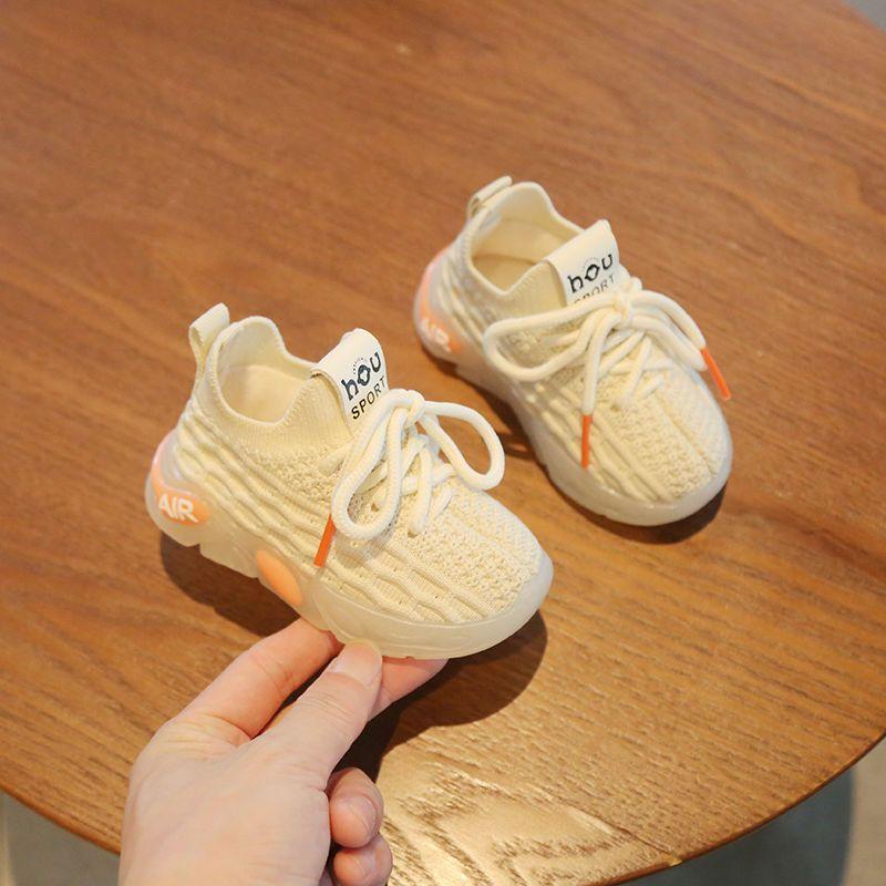 Baby soft-soled toddler shoes spring and autumn shoes one year old two coconut shoes classmate mesh knitted shoes baby shoes toddler