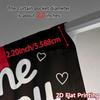 2D Flat Printing  JIT 2pcs   Curtains (Without Rod) Heart Connection Chic Curtains&Window Treatment Semi-Sheer Curtains Home Decor