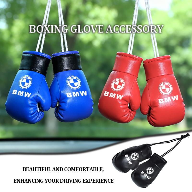 HKUG1 2pcs Mini Boxing Gloves Car Pendant Home Wall Hanging Decoration For BMW M Performance E36 E46 E60 E90 E91 E92 E93 F30 F20