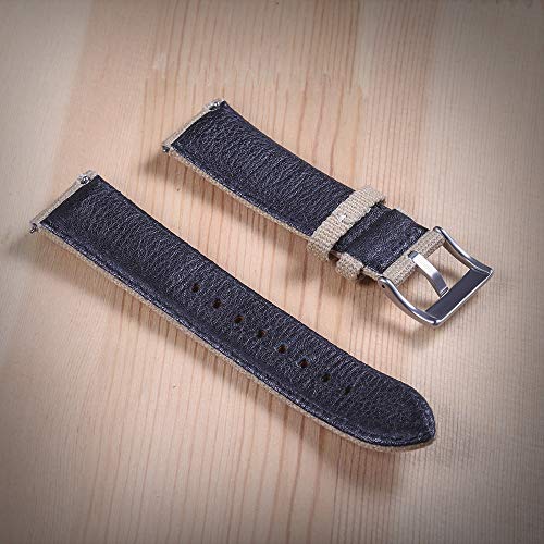 Hemsut 20mm Watch Band for Men, Military Canvas Watch Band, Quick Release Watch Strap, Fabric Sports Replacement