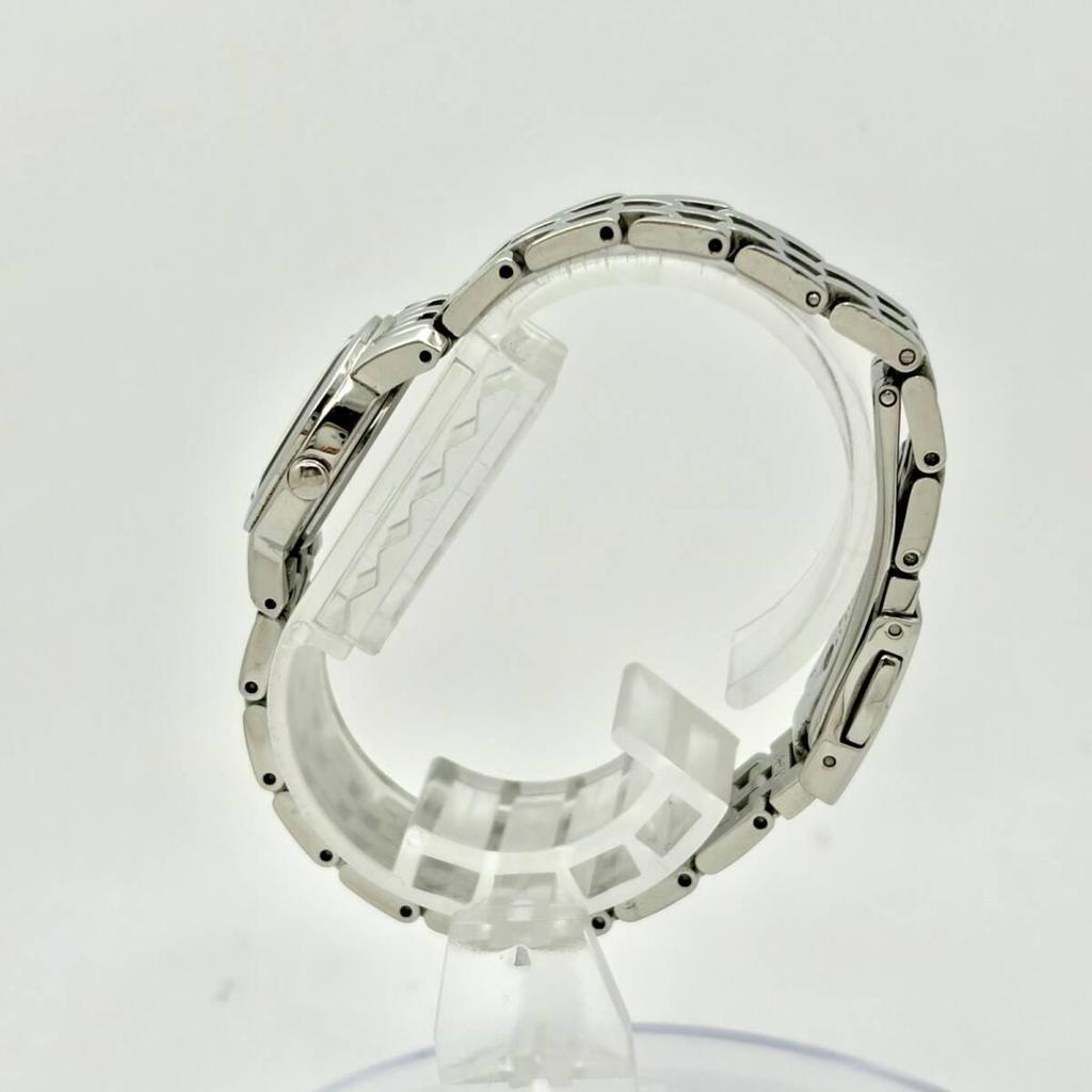Used [New Battery] SEIKO 4P Diamond Shell Ladies Watch Silver 1N01-0HE0 573019