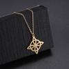 Skyrim Witch Knot Double Sided Knot Pendant Stainless Steel Geometric Necklace Women's Fashion Retro Talisman Jewelry 2026 New