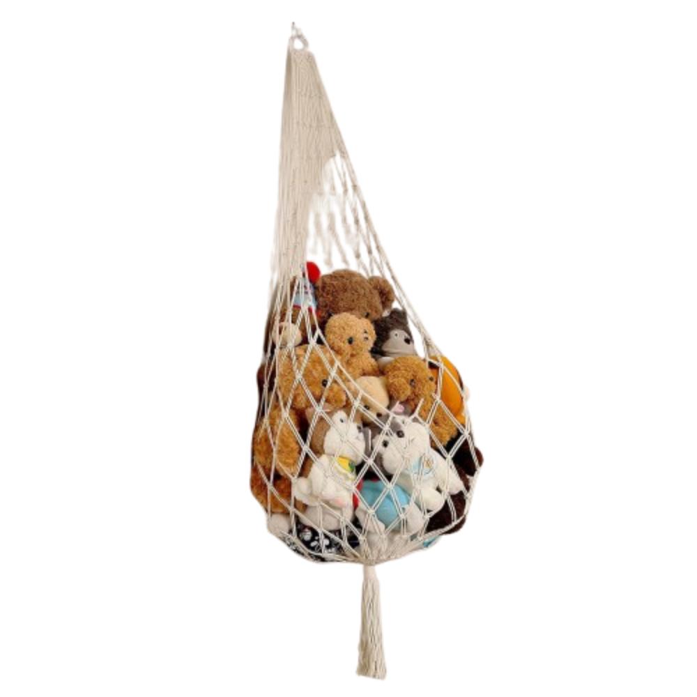 Wall Mounted Plush Toy Hammock INS Stuffed Doll Storage Holder Soft Hanging Net Organizer  Playroom
