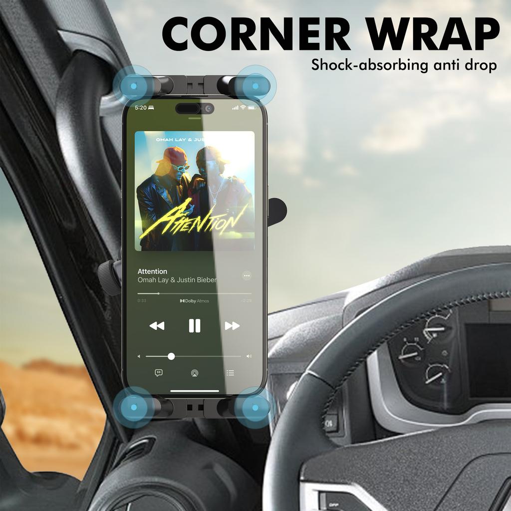 Handlebar Phone/Tablet Mount 360 Degree Rotation Suitable for 5-15 Inch Tablet/Ipad/Foldable Screen Phones