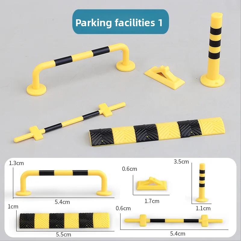 5 PCS Cross-border Miniature Simulation Roadblock Traffic Parking Scene Sand Table Road Simulation Props Children s Teaching