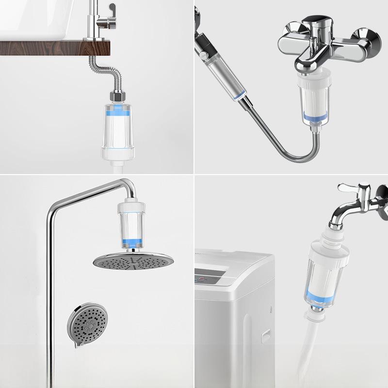 Avancerat tvättmaskinsduschblandare förfilter med keramisk kärna och PP-bomull