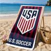 Usa Soccer Emblem Beach Towel, Quick-drying, Easy to Care for, Suitable for Both Fitness and Beach Vacations,Sports Essential