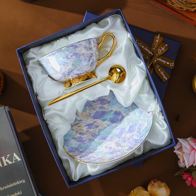 Shangqi Dreamy Purple Ceramic Coffee Cup Set