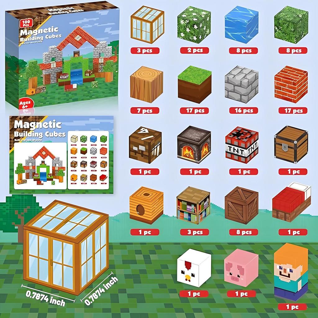 Magnetic Unicorn Building Blocks Assembly Toy Set