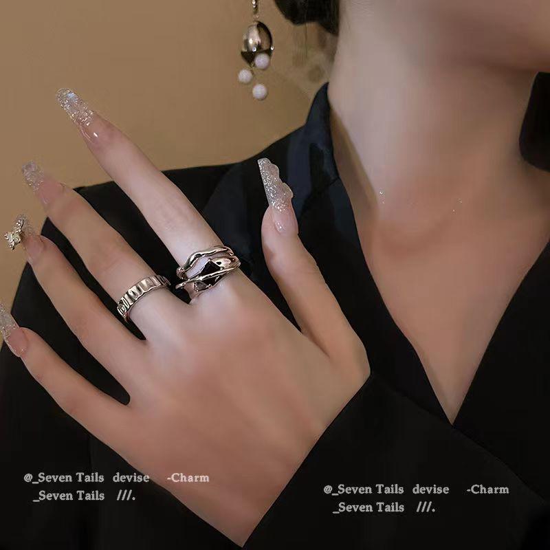 Ring Female Niche Design 2022 New Fashion Index Finger High Sense Ins Trendy Cold Wind Ring