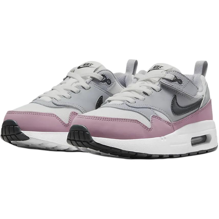 Nike Air Max 1 EasyOn PS Summit White Pink Παιδικά Αθλητικά Παπούτσια Wolf-Grey Dark-Smoke-Grey DZ3308-115