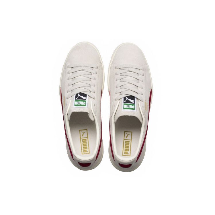 Puma Clyde From The Archive - Vaporous Grey Red Dahlia Unisex Sneakers 365319-01