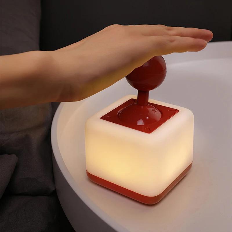 USB LED Night Light Joystick Adjustable Creative Atmosphere Light for Bedroom Bedside Office Desktop Reading Charging Desk Lamp