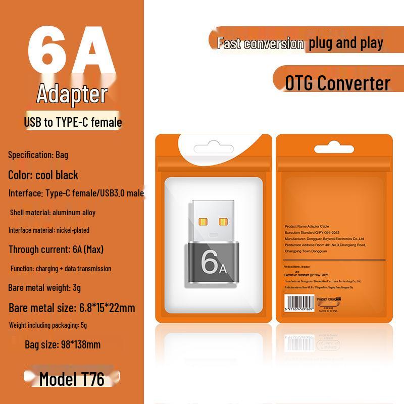 USB To Type-C Female Adapter: Fast Charging, Audio, Data, OTG Converter for Cars and Computers