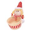 Xmas Candy Basket Dish Bowl Xmas Snack Dried Fruits Nuts Storage Holder for Table Desk Decoration Red