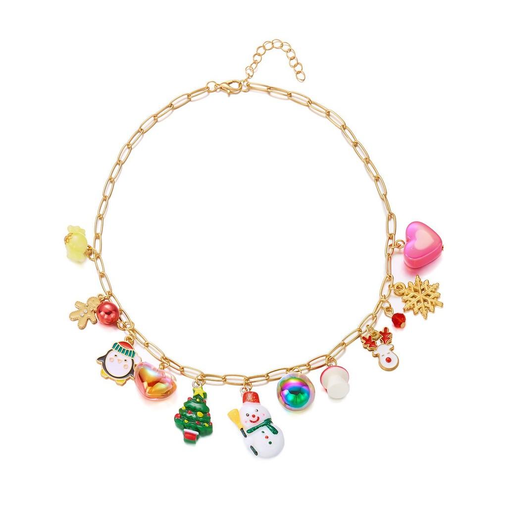 Festive Christmas Animal Jewelry Collection With Zinc Alloy Chains And Seasonal Charms For Men Women