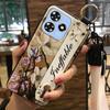 Fashion Design Soft case Phone Case For ZTE Blade A73 4G/V50 Smart Silicone Lanyard Shockproof Back Cover Dirt-resistant
