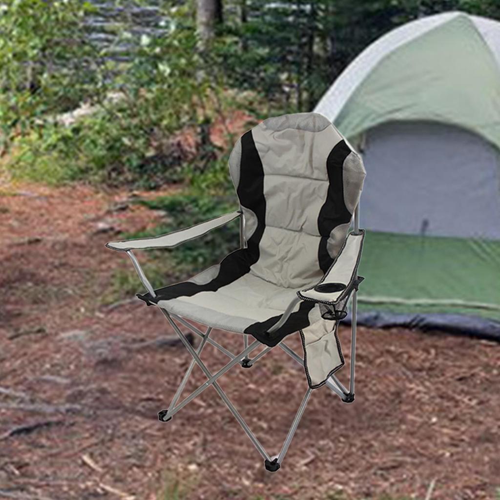 Camping Chair Heavy Duty Camp Arm for Leisure Hiking Backpacking Gray